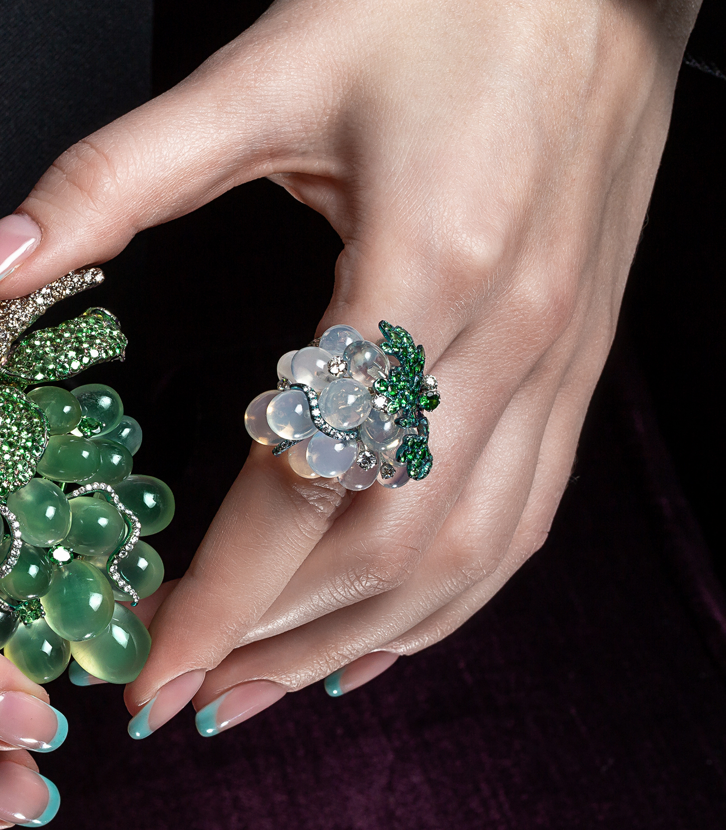 Water Opal Grape Ring