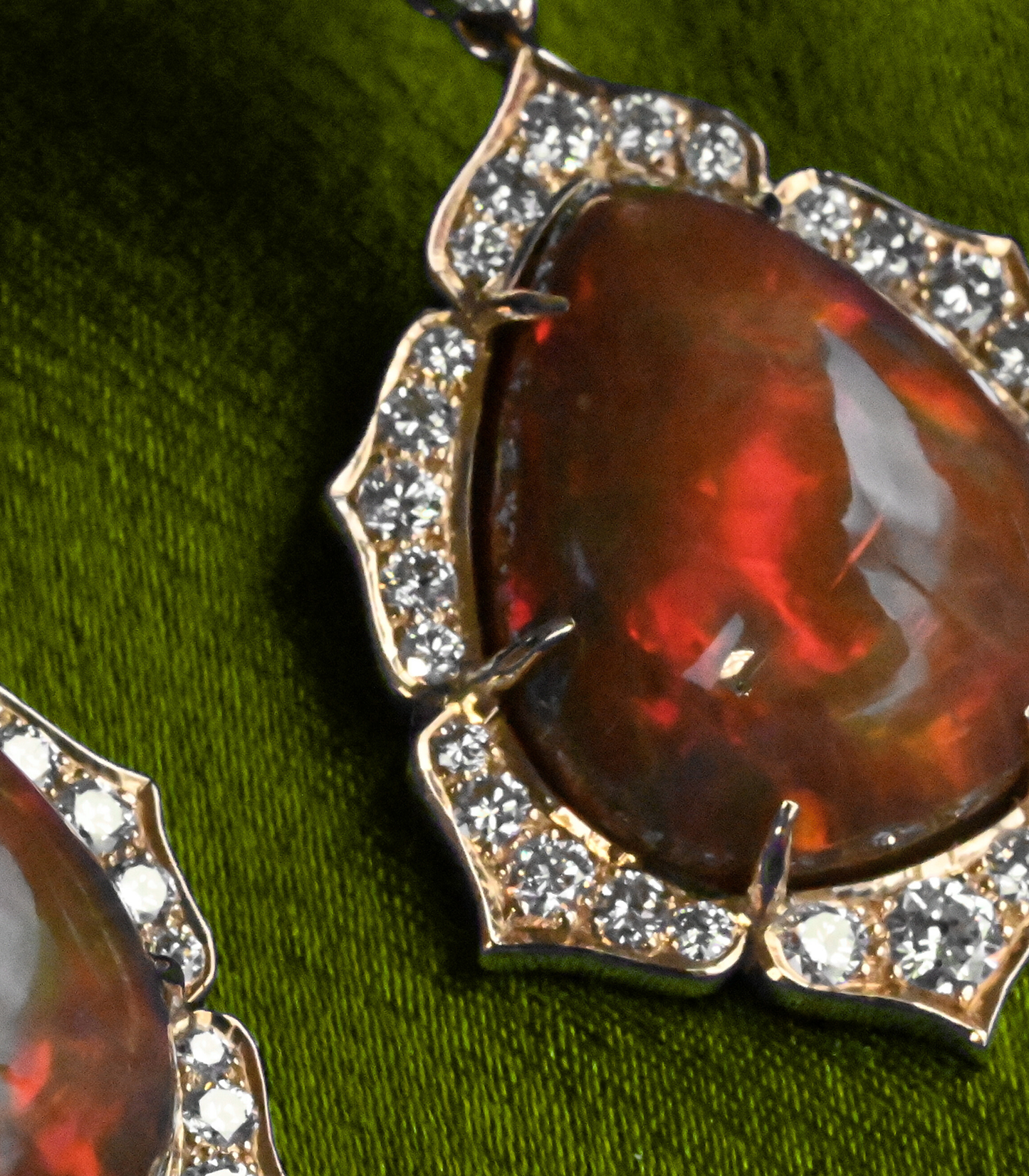 Tsavorite & Opal Earrings