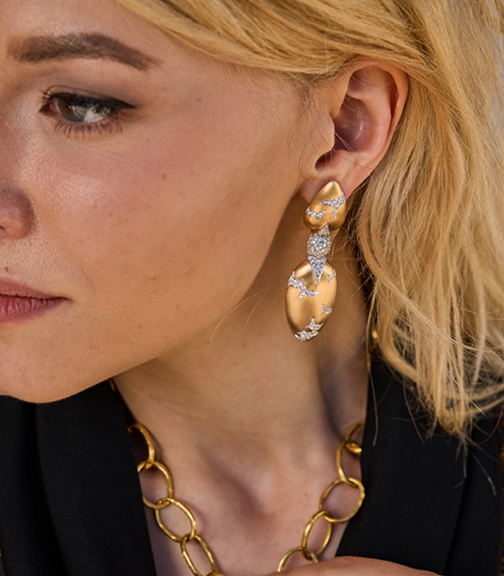 Lightning Strikes Elongated Earrings