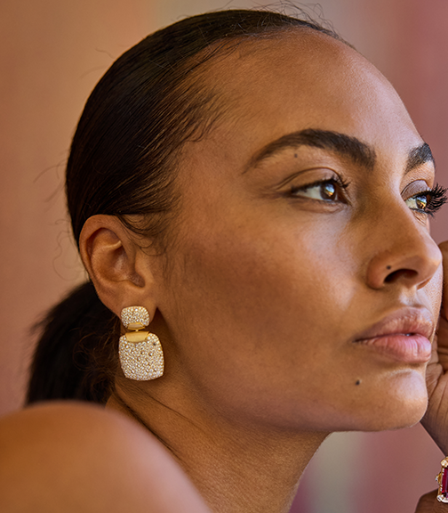 Diamond Squares Earrings