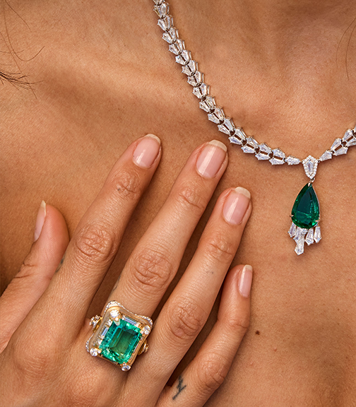 Temple of Echoes Colombia Emerald Ring