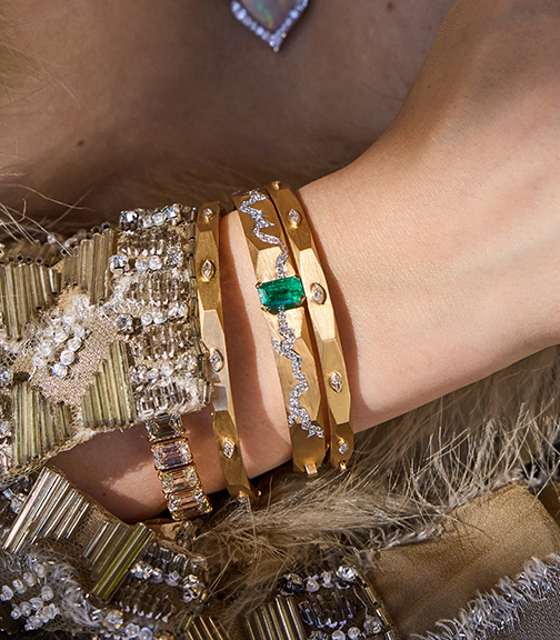 Enigma Kintsugi Emerald Colombia Bangle