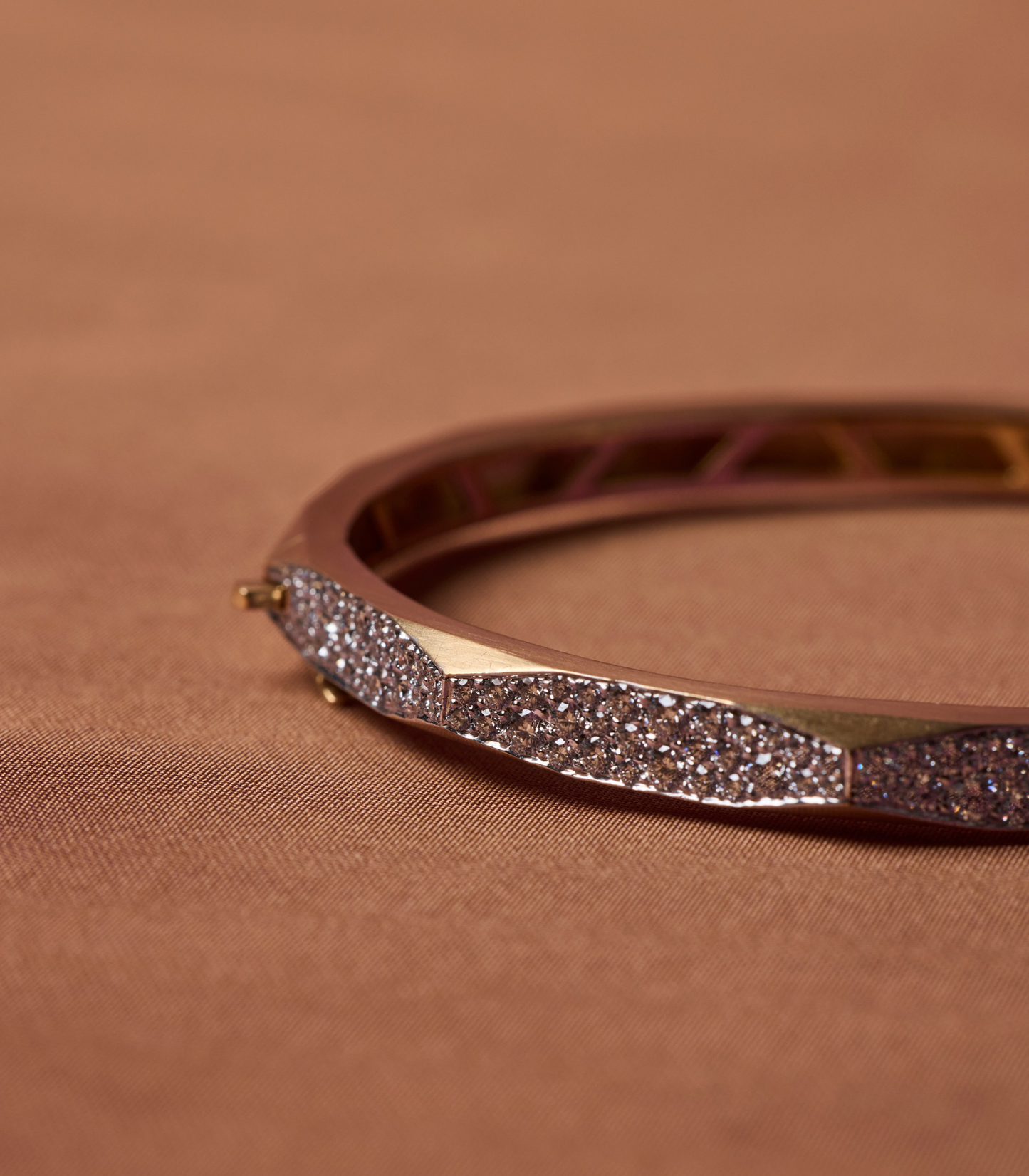 Enigma Diamond Half Micropavé Bangle