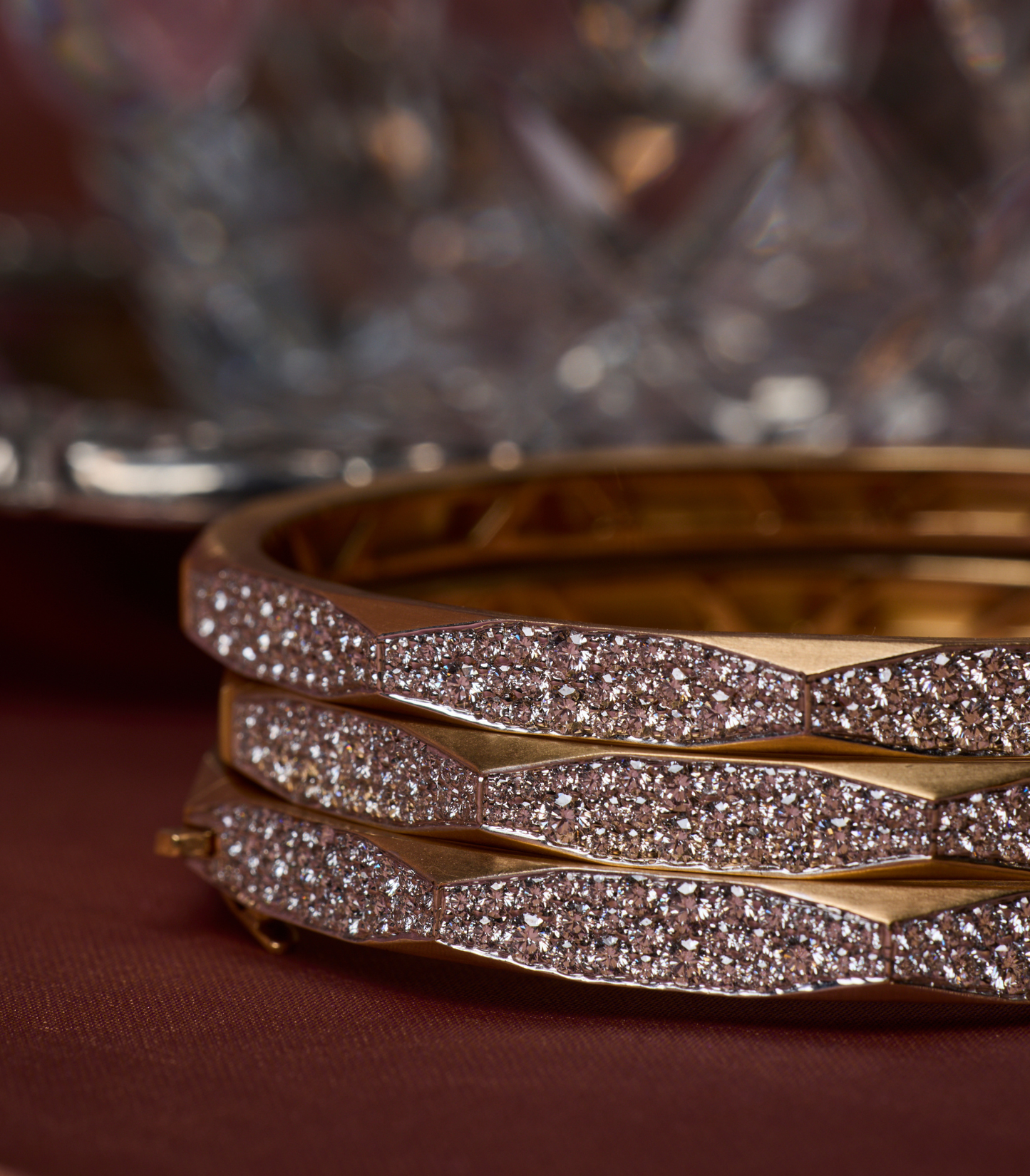 Enigma Diamond Half Micropavé Bangle