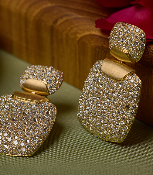 Diamond Squares Earrings