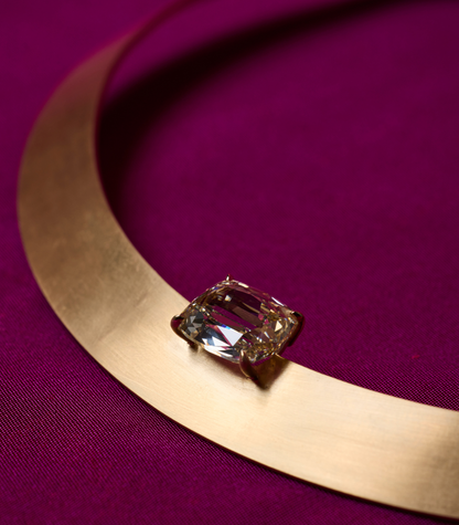 Single Diamond on Gold Necklace