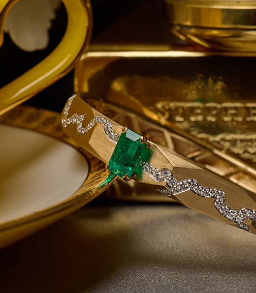 Enigma Kintsugi Emerald Colombia Bangle