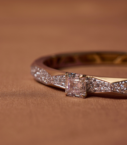 Enigma Single Diamond Micropave Bangle