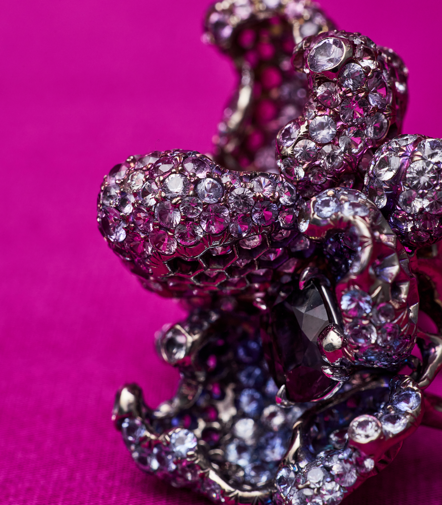 Sapphire Flower Ring