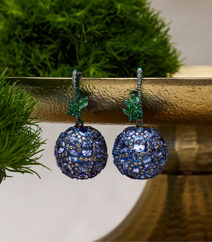 Sapphire Ball Earrings