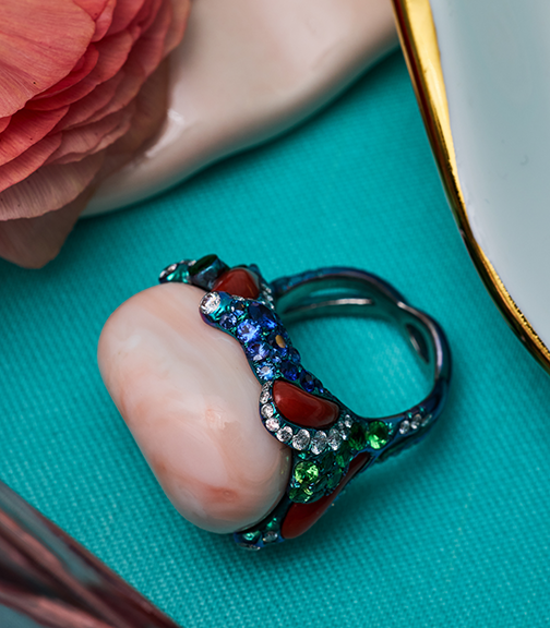 Pink Coral Ring