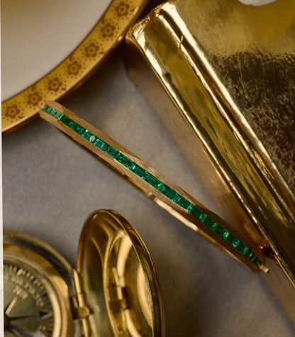 Enigma Emerald Baguette Bangle