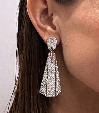 The Box Fold Diamond Earrings