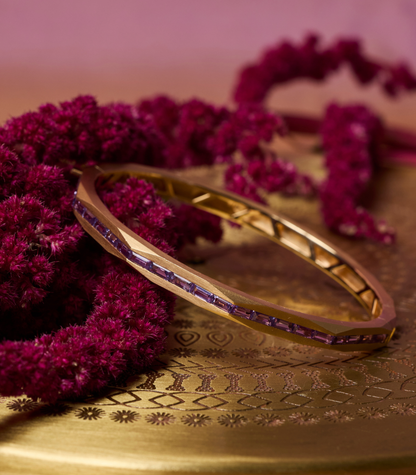Enigma Purple Sapphire Baguette Bangle
