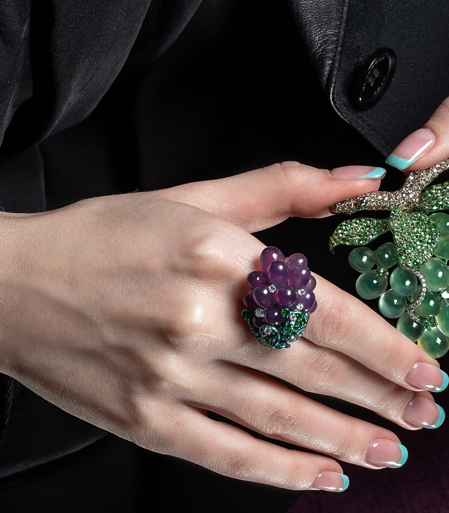 Chalcedony Grape Ring