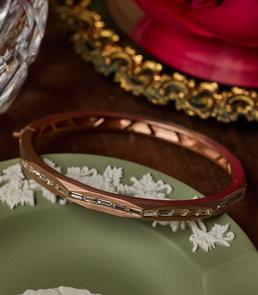 Enigma Brown Diamond Baguette Bangle