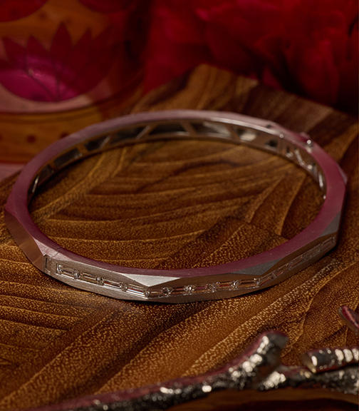 Enigma Diamond Baguette Bangle