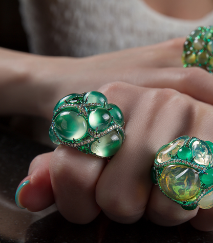 Chrysoberyl Catseye & Diamond Ring