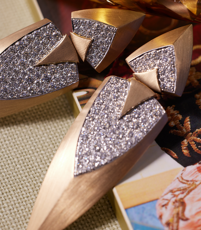 The Masai Spear White Diamond Earrings