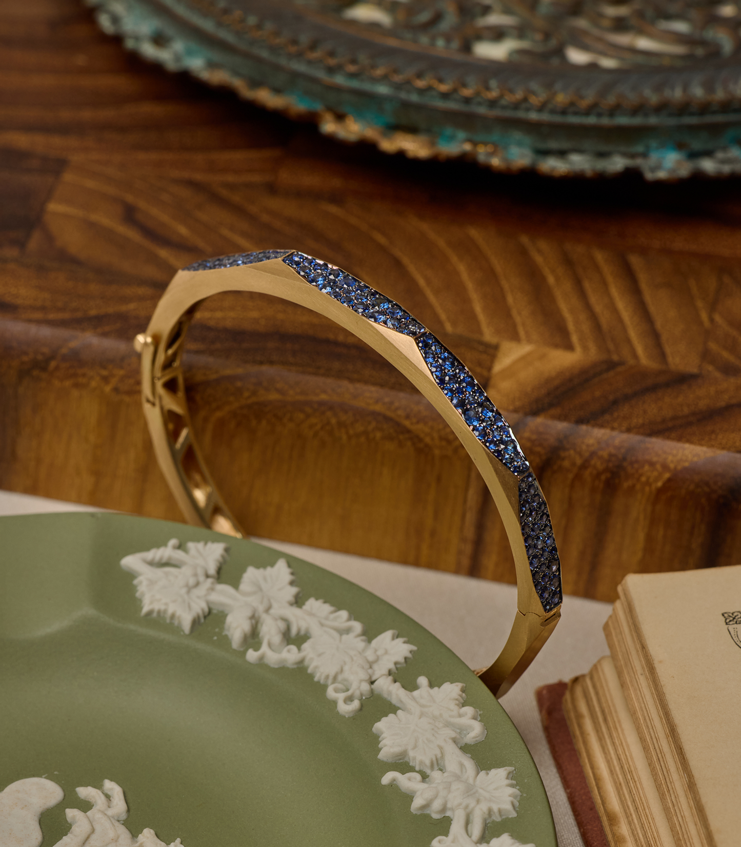 Enigma Blue Sapphire Micropavé Bangle