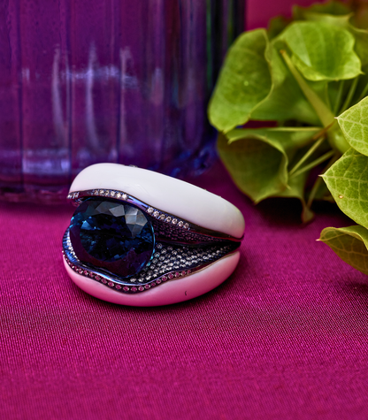 Indicolite Oceans Treasure Ring