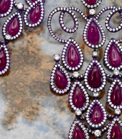 Ruby Chandelier Earrings