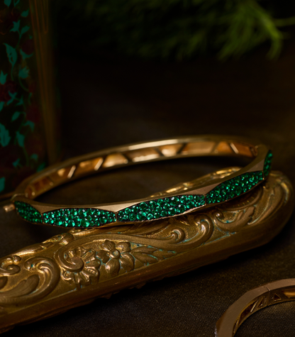 Enigma Emerald Micropave Bangle