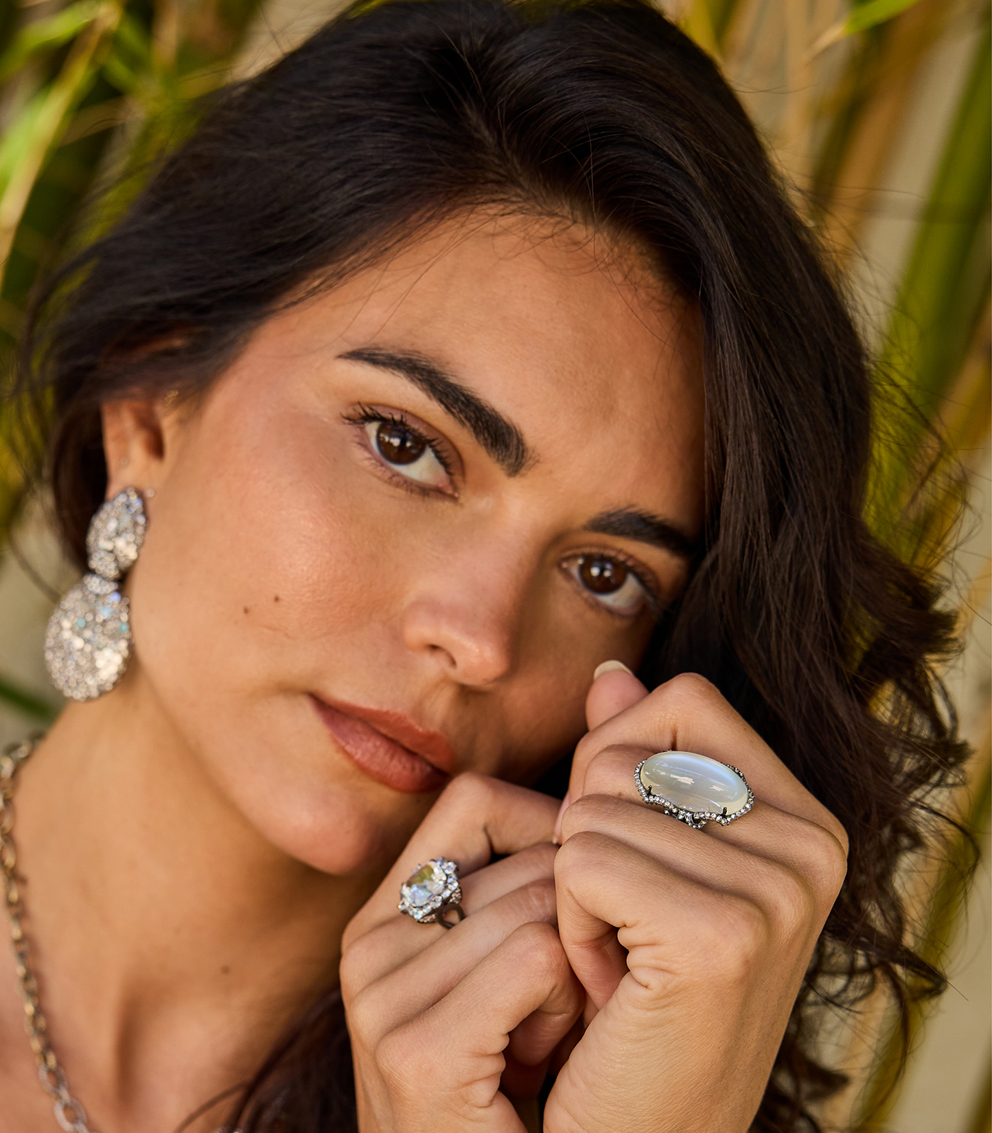 Silver Moonstone Ring