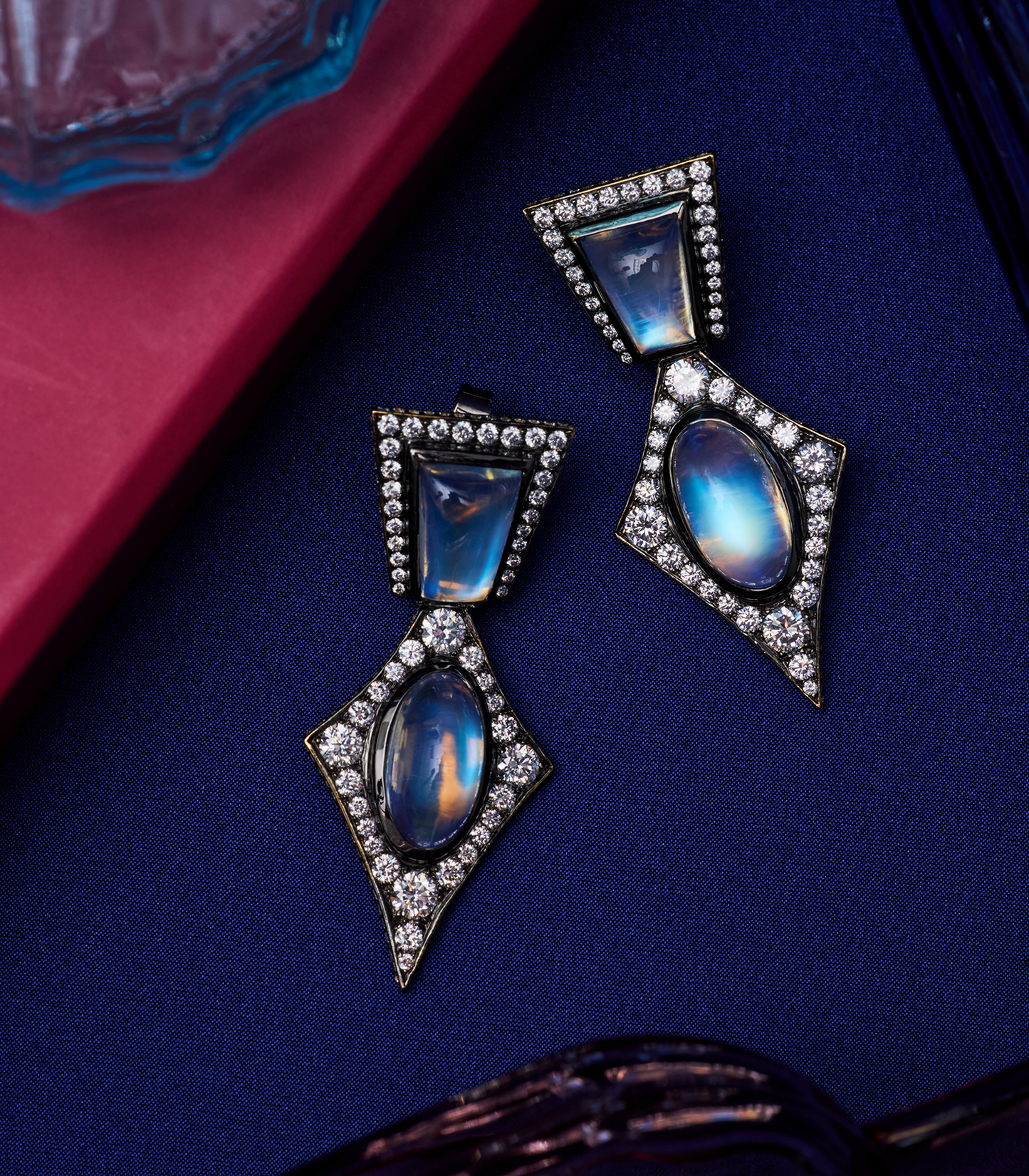 Blue Moonstone Earrings