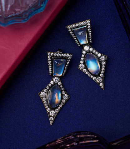 Blue Moonstone Earrings