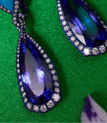 Tanzanite & Turquoise Earrings