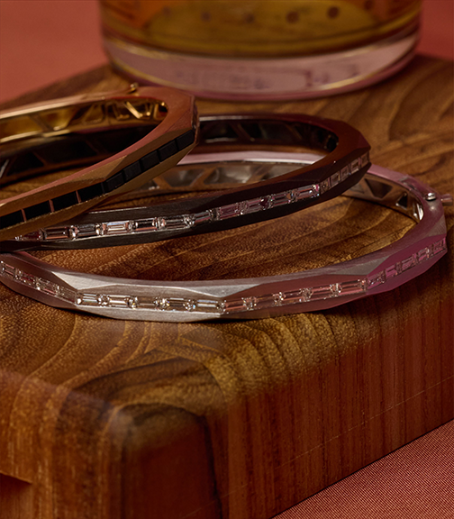 Enigma Diamond Baguette Bangle