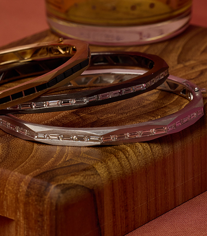 Enigma Diamond Baguette Bangle