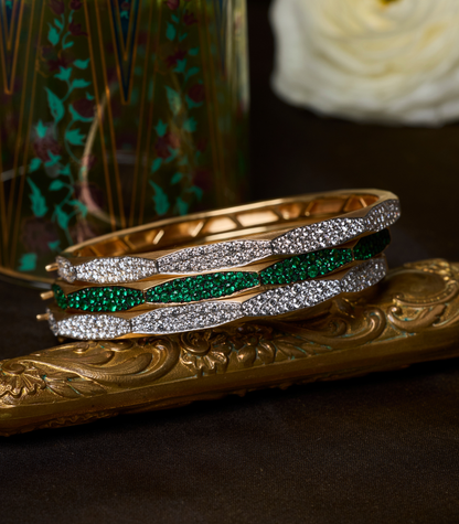 Enigma Emerald Micropave Bangle