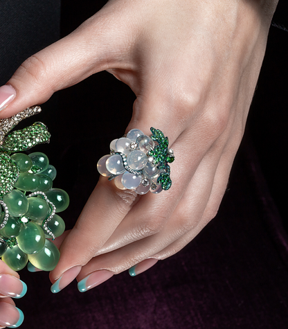 Water Opal Grape Ring