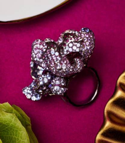 Sapphire Flower Ring