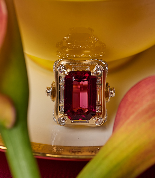 Temple of Echoes Rubellite Ring