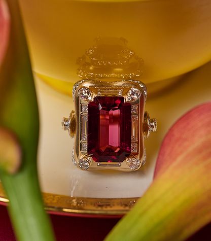 Temple of Echoes Rubellite Ring