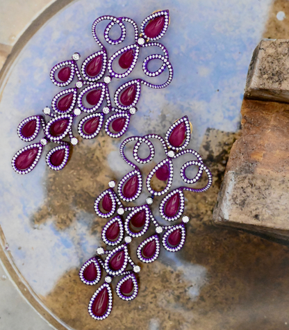 Ruby Chandelier Earrings
