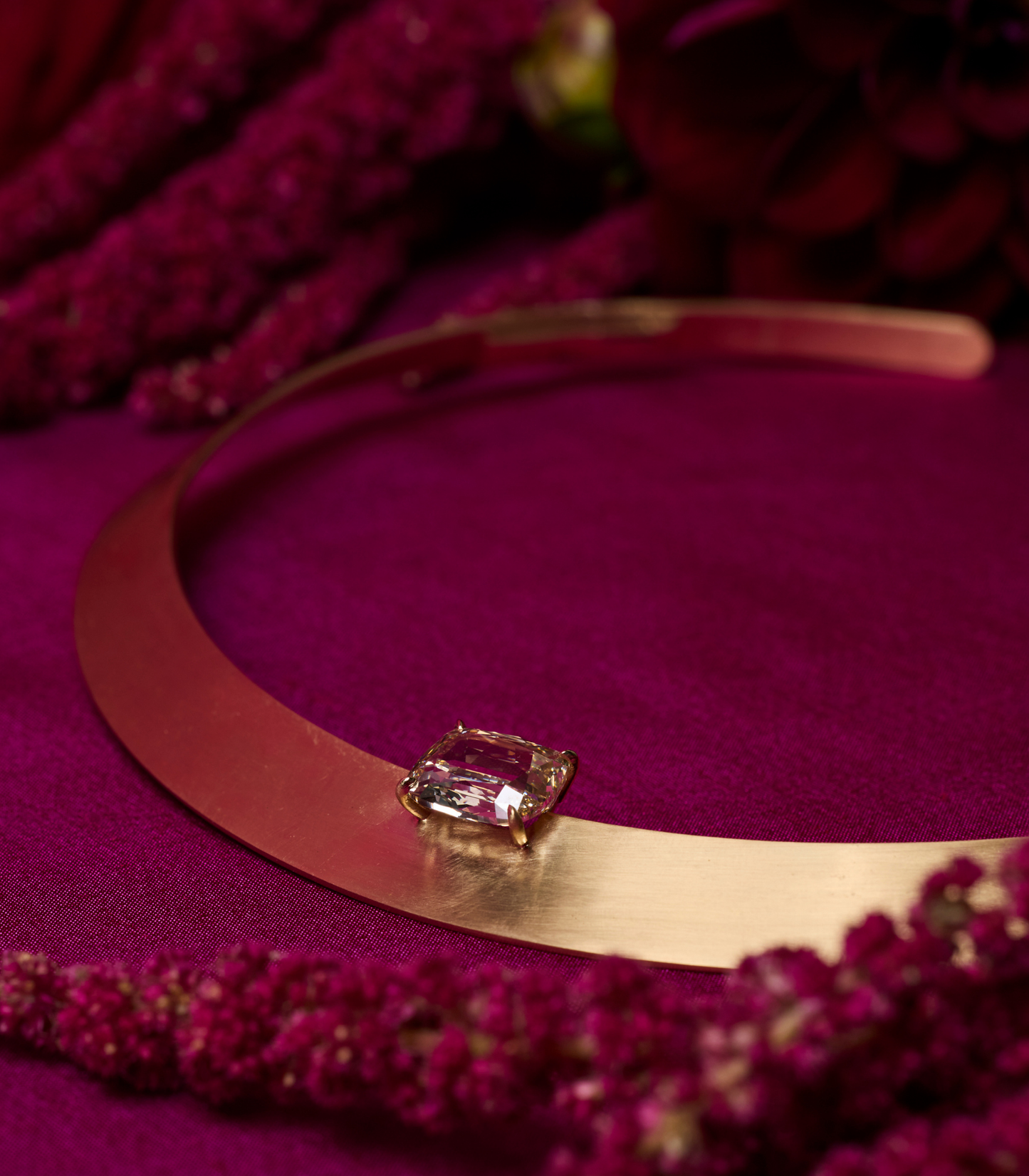 Single Diamond on Gold Necklace