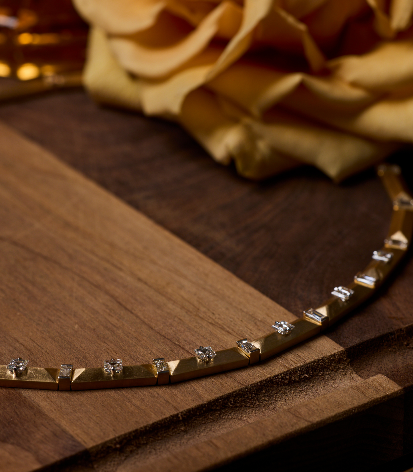 Enigma Carre & French Cut Diamond Necklace