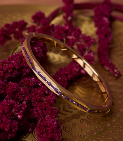 Enigma Purple Sapphire Baguette Bangle