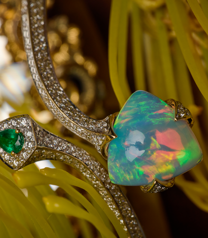 Opal & Emerald Bangle