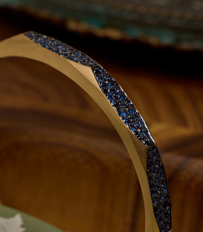 Enigma Blue Sapphire Micropavé Bangle
