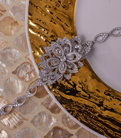 Lotus Flower Diamond Bracelet