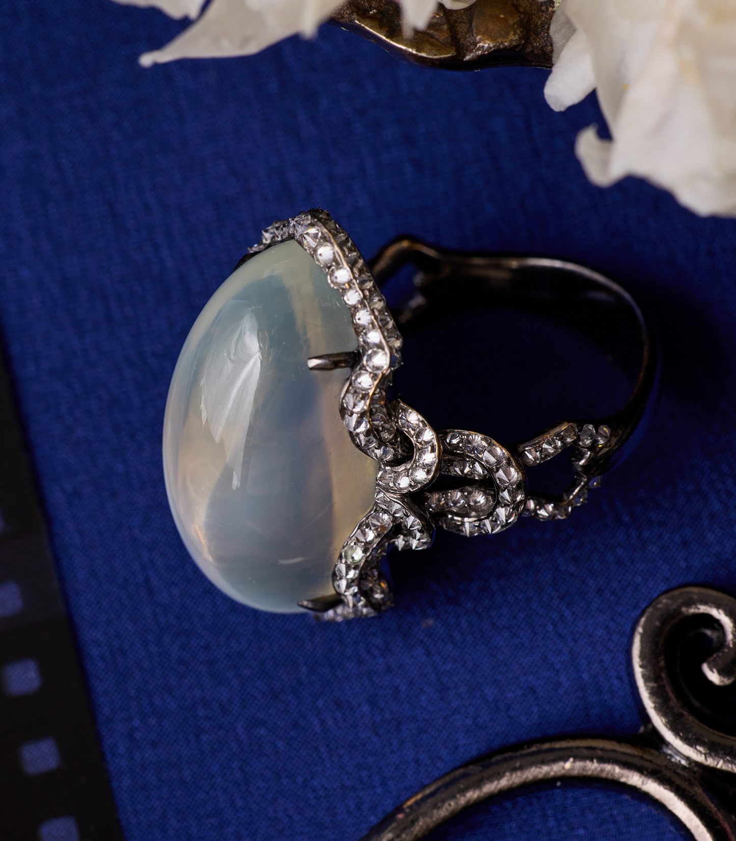 Silver Moonstone Ring