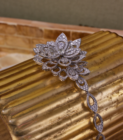 Lotus Flower Diamond Bracelet