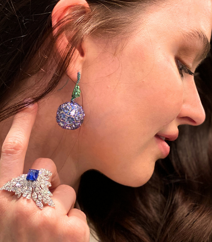 Sapphire Ball Earrings