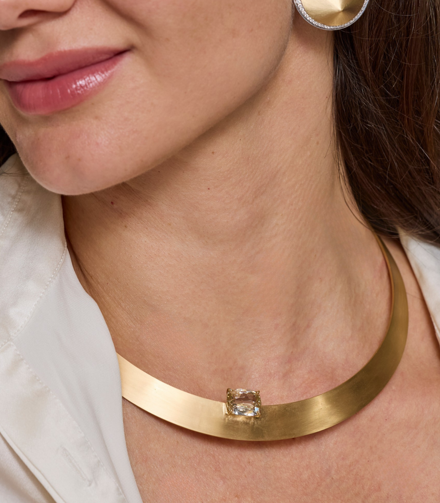 Single Diamond on Gold Necklace