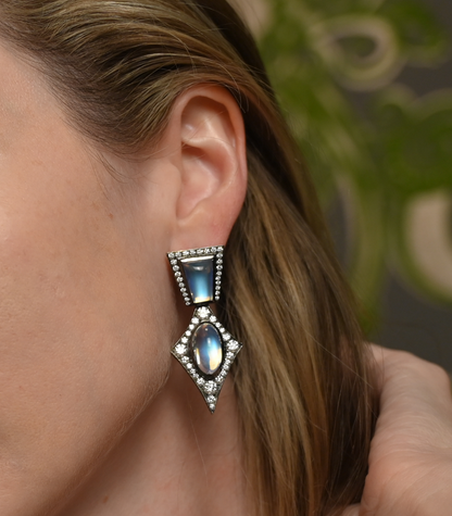 Blue Moonstone Earrings